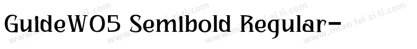 GuideW05 Semibold Regular字体转换